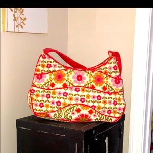 Rare Vera Bradley Daisy Purse with Red strap-like new